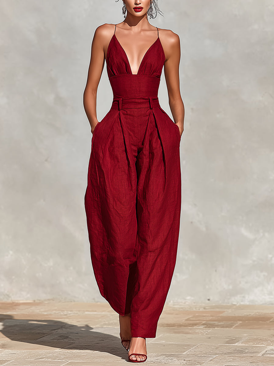 Clara High-Waisted Jumpsuit