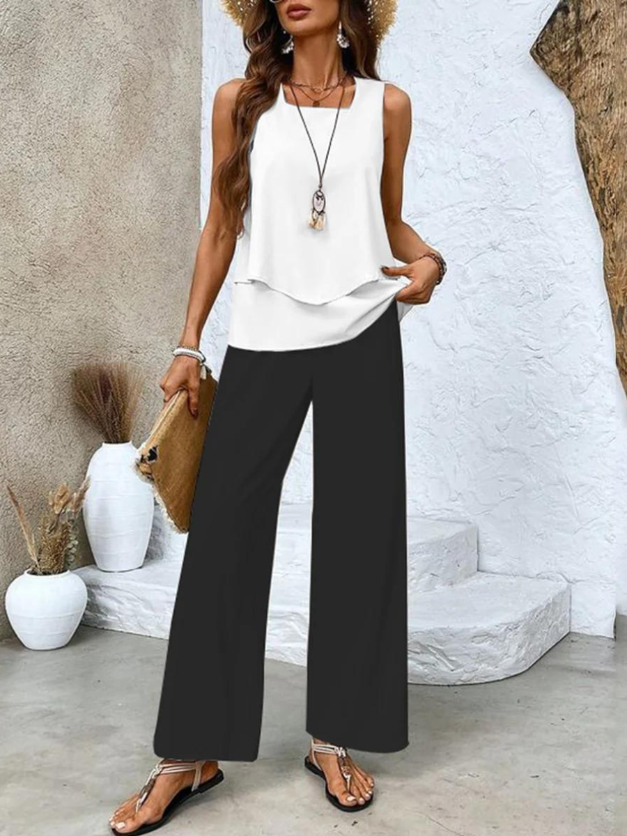 Lillian | Layered Wide-Leg Set