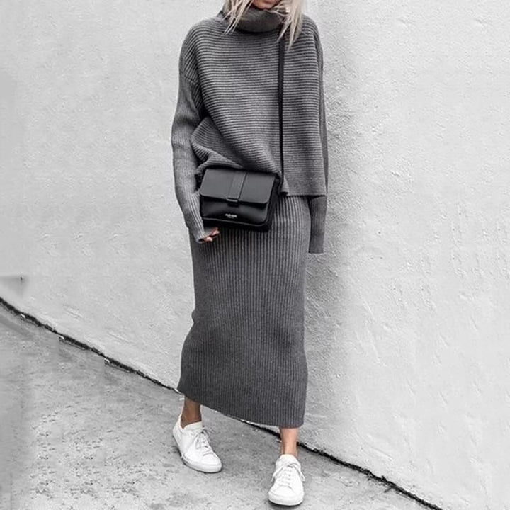 Zebby High Collar Two-Piece Suit