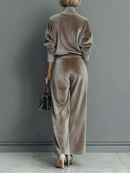 Nova Velvet Turtleneck Suit