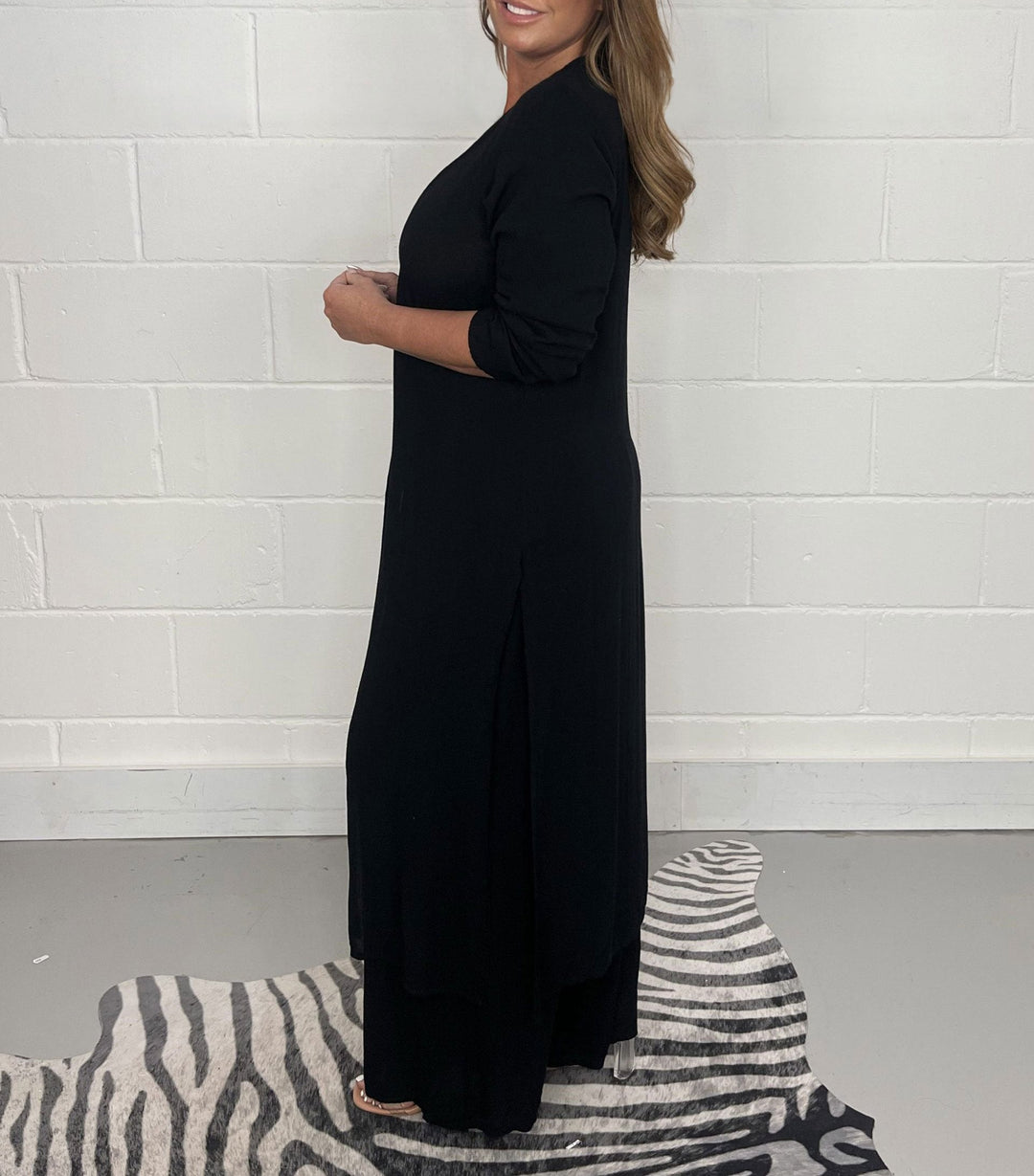 Lany Casual Long Top and Matching Pants Set