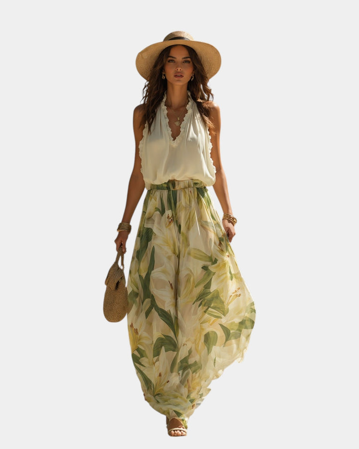 Annette | Elegant Fluid Set with Floral Print