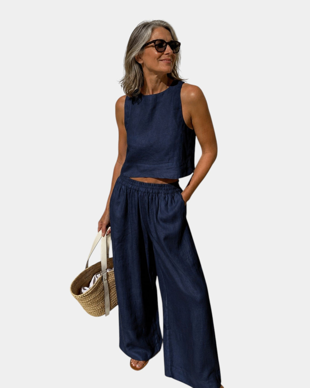 Scheherazade | Cotton and Linen Blouse and Pants Set
