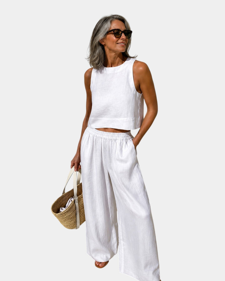 Scheherazade | Cotton and Linen Blouse and Pants Set