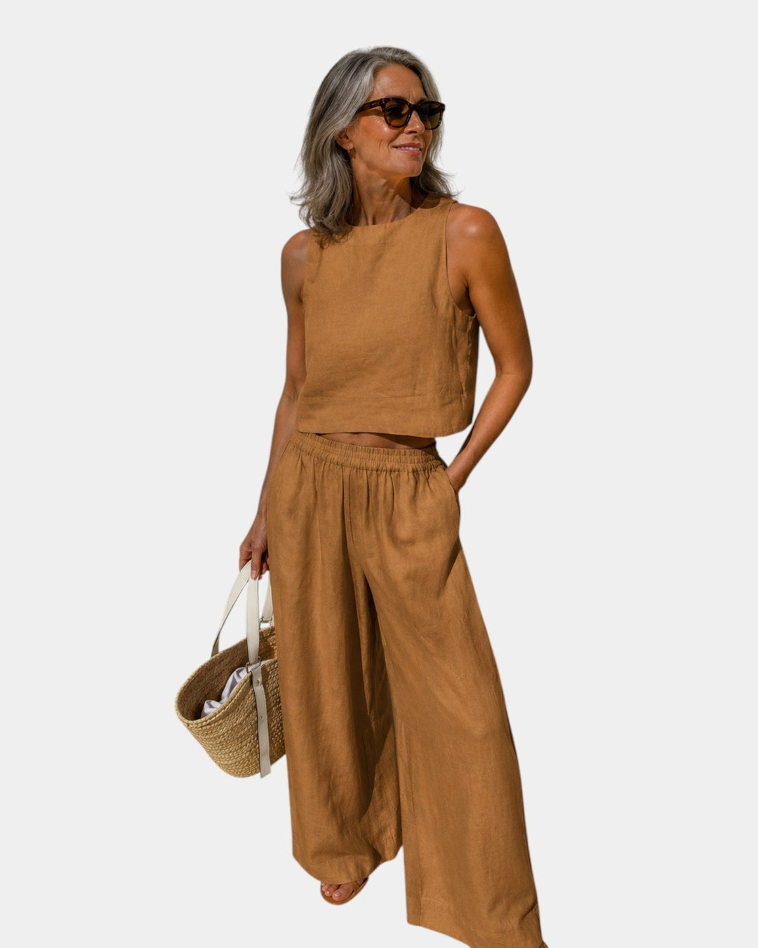 Scheherazade | Cotton and Linen Blouse and Pants Set