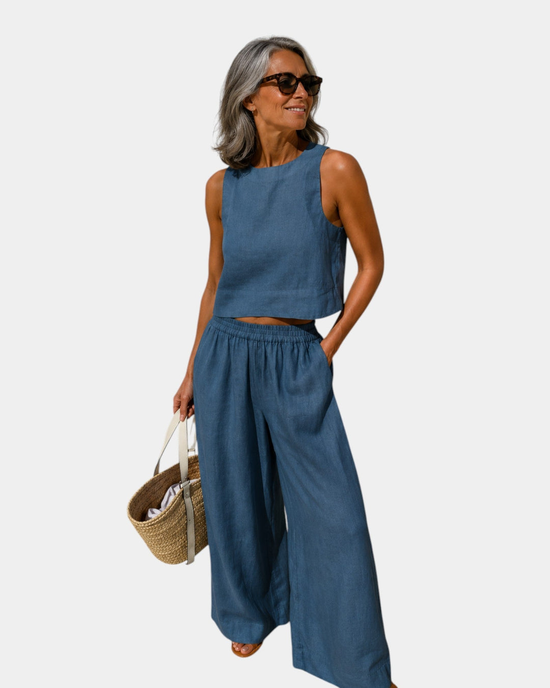 Scheherazade | Cotton and Linen Blouse and Pants Set