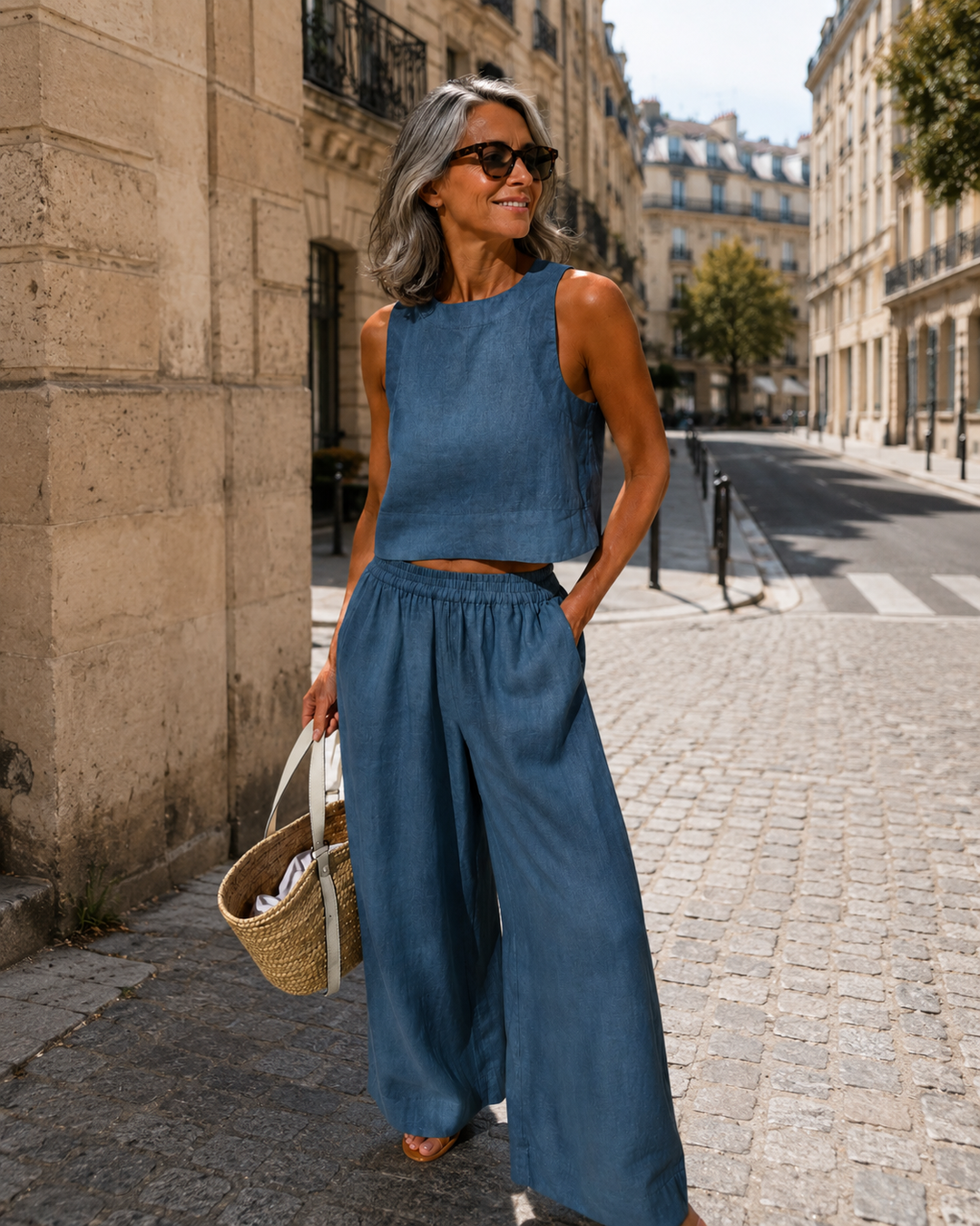 Scheherazade | Cotton and Linen Blouse and Pants Set
