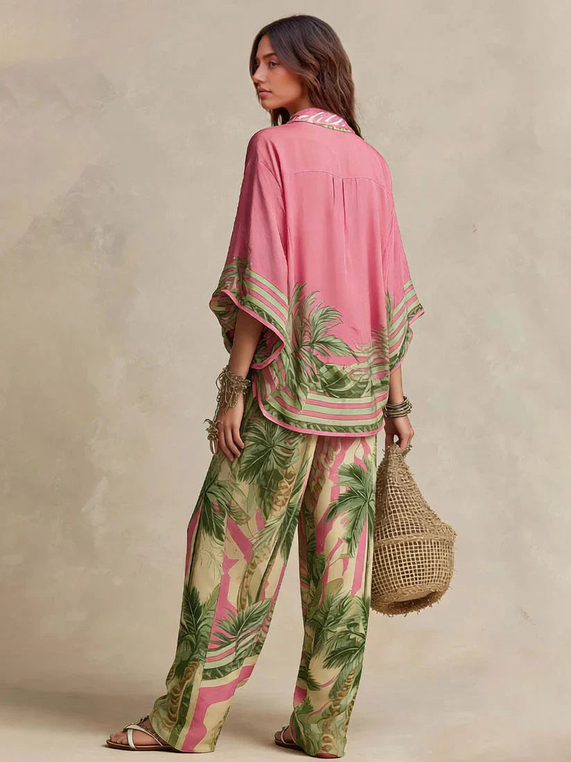 Marisol | Silk-Cotton Kimono Two-Piece Set