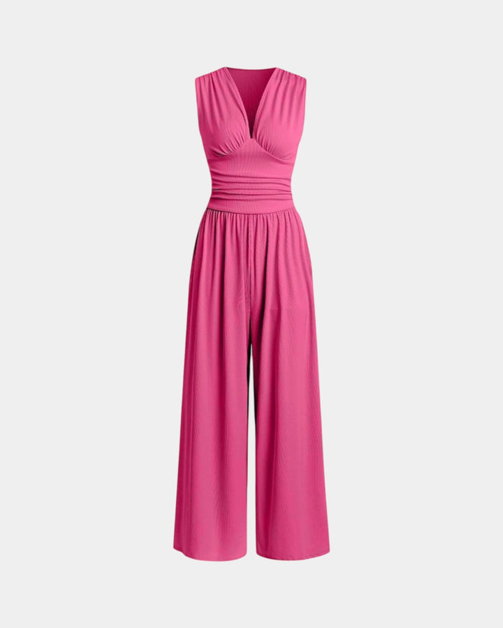 Sultana | Chic Sleeveless Wide-Leg Jumpsuit