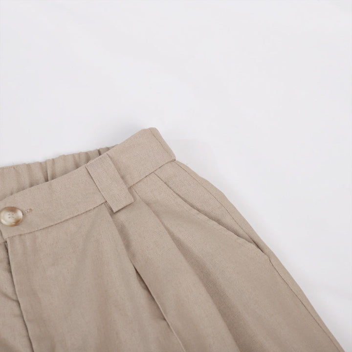 Sarah V-neck Pleated Wide-leg Pants Suit