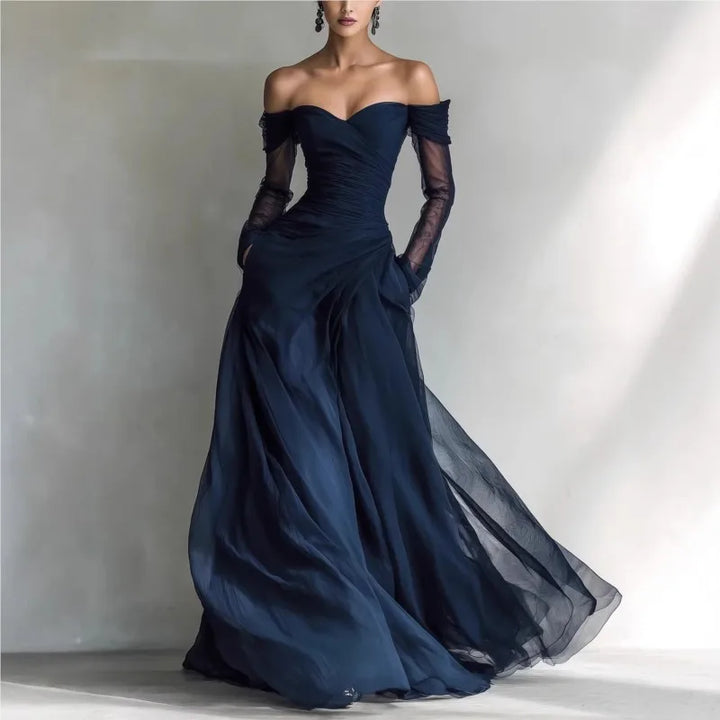 Matilda • Long dress with off-the-shoulder design