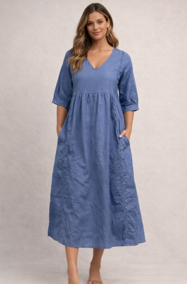 Melissa | Round Neck Long Sleeve Dress