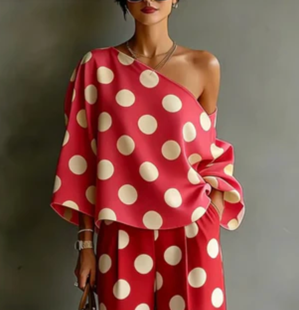 Madison | Off-Shoulder Satin Two-Piece Set