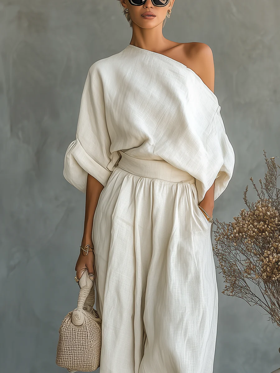 Camila | Off-Shoulder Linen Set