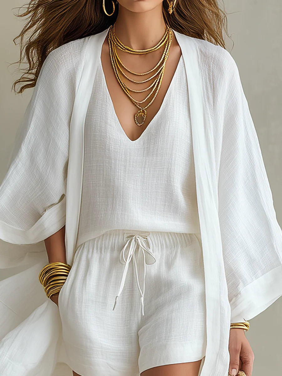Karla Cardigan and Shorts Set