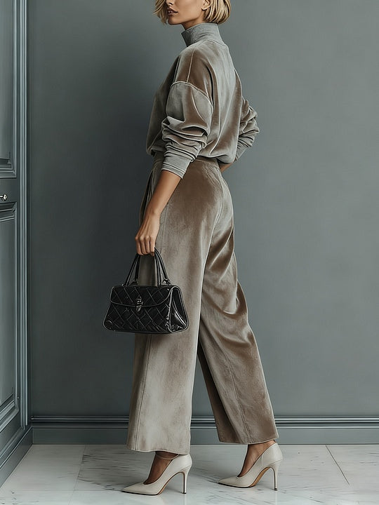 Nova Velvet Turtleneck Suit
