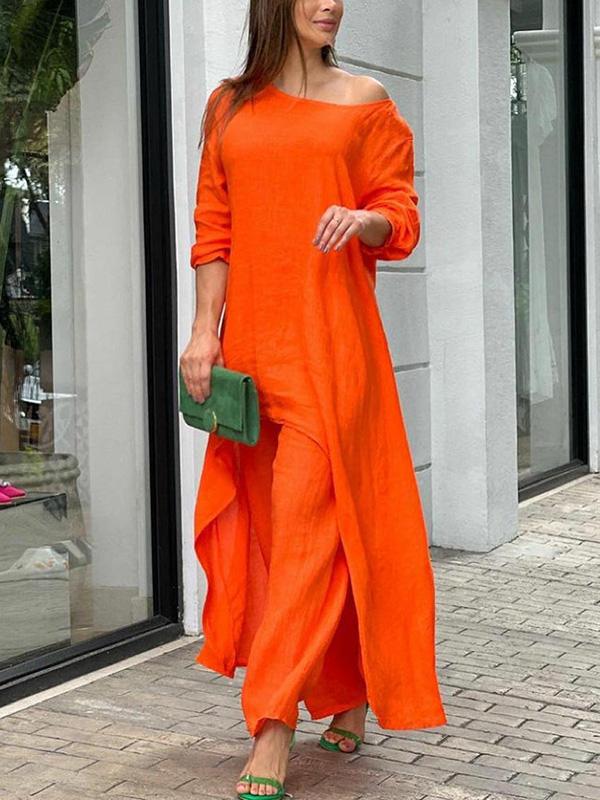 Amalie Solid Color Two-piece Set