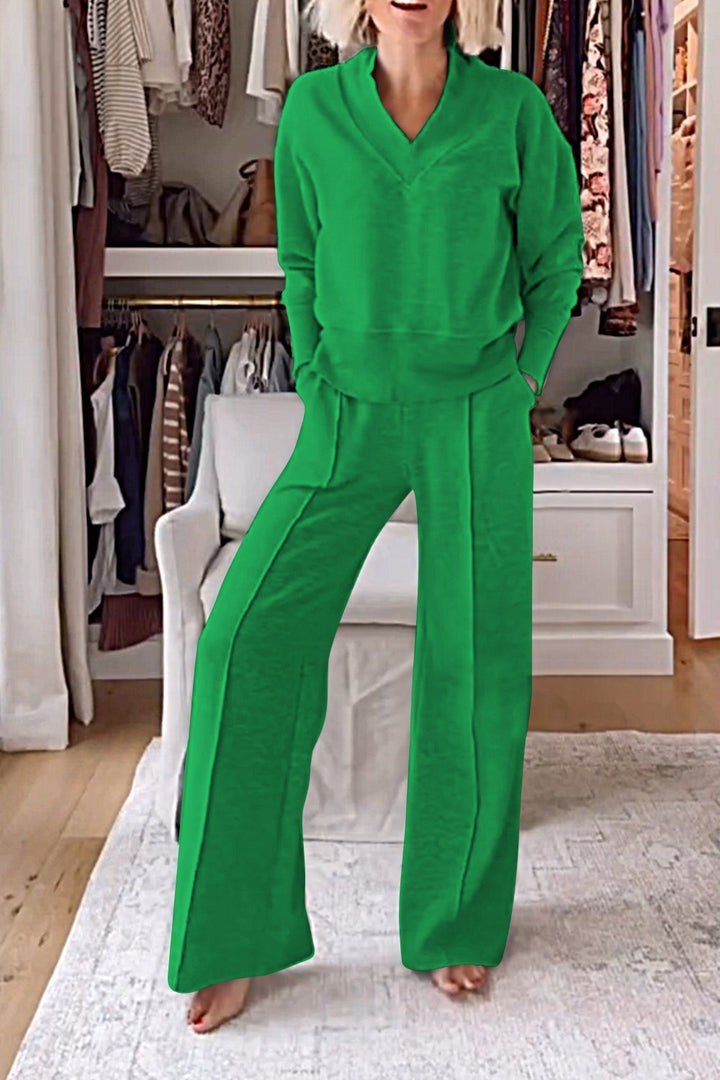 Lyric V-neck Top & Pants Set