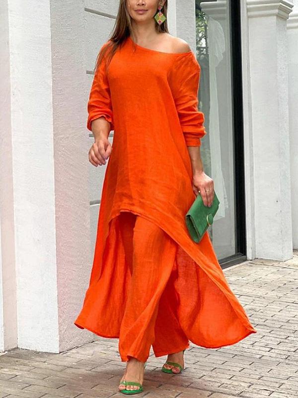 Amalie Solid Color Two-piece Set