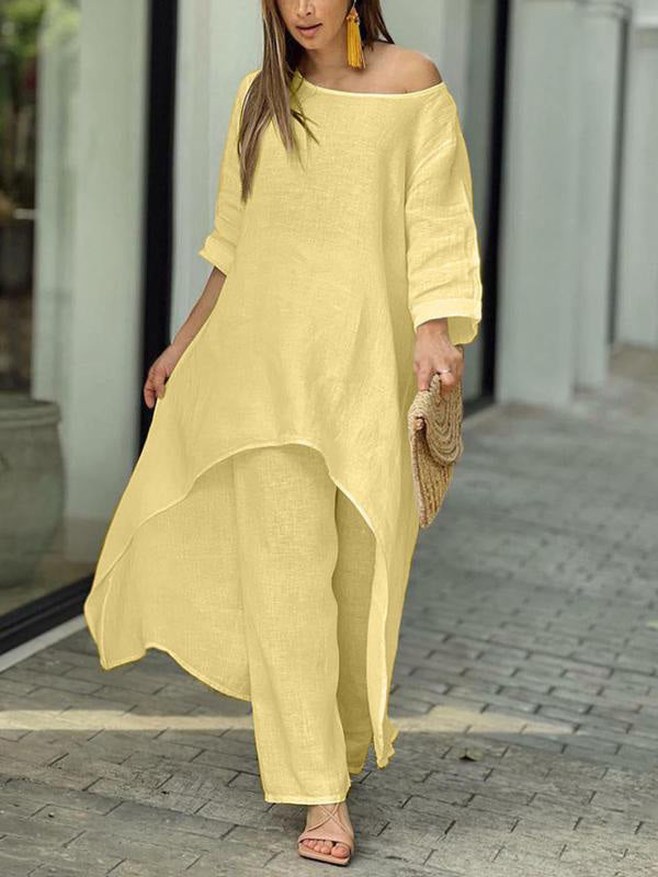 Amalie Solid Color Two-piece Set