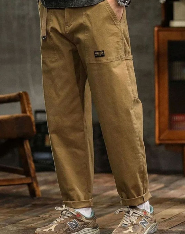 Men's Classic Straight-Fit Vintage-Inspired Cargo Pants