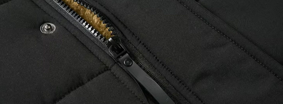 Men's Fleece-Lined Fur Hood Puffer Winter Jackets