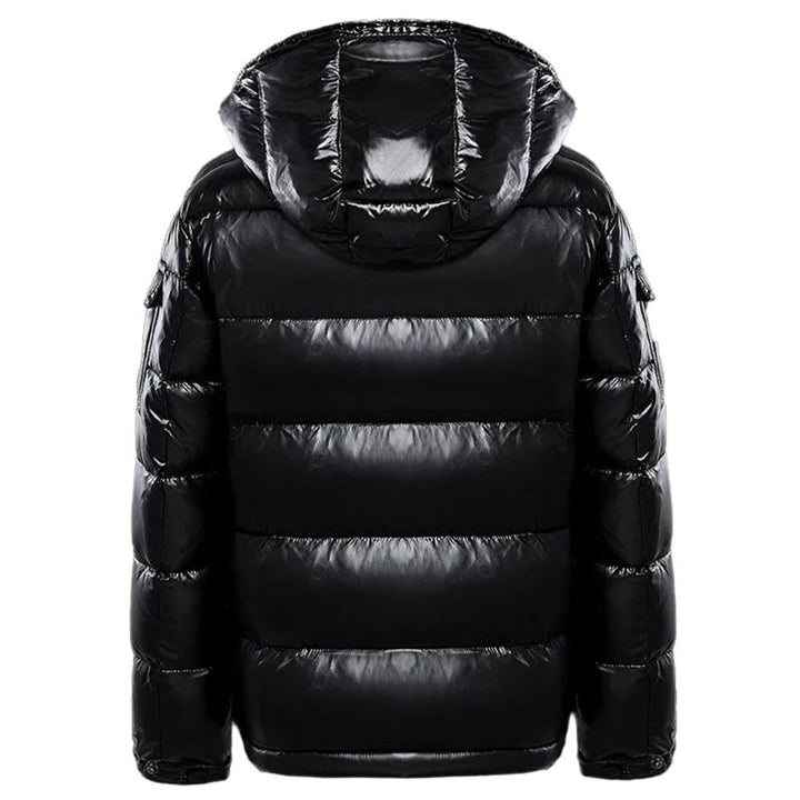 Men's Hooded Glossy Quilted Jacket Full-Zip Puffer