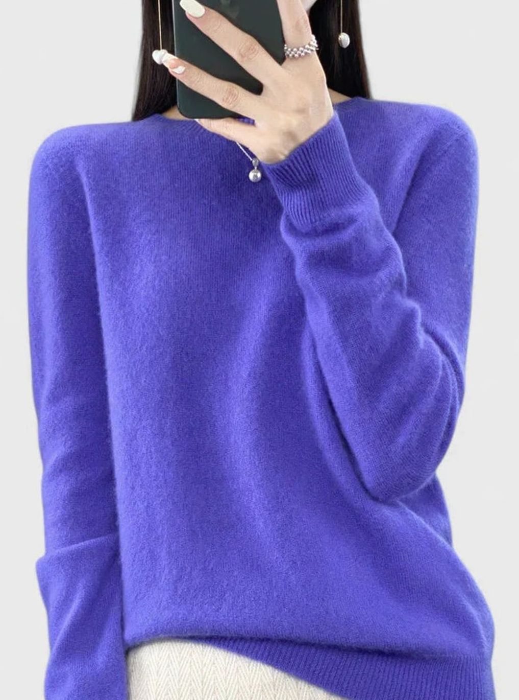 Men's Relaxed-Fit Crew-Neck Comfortable Sweater - More Blue