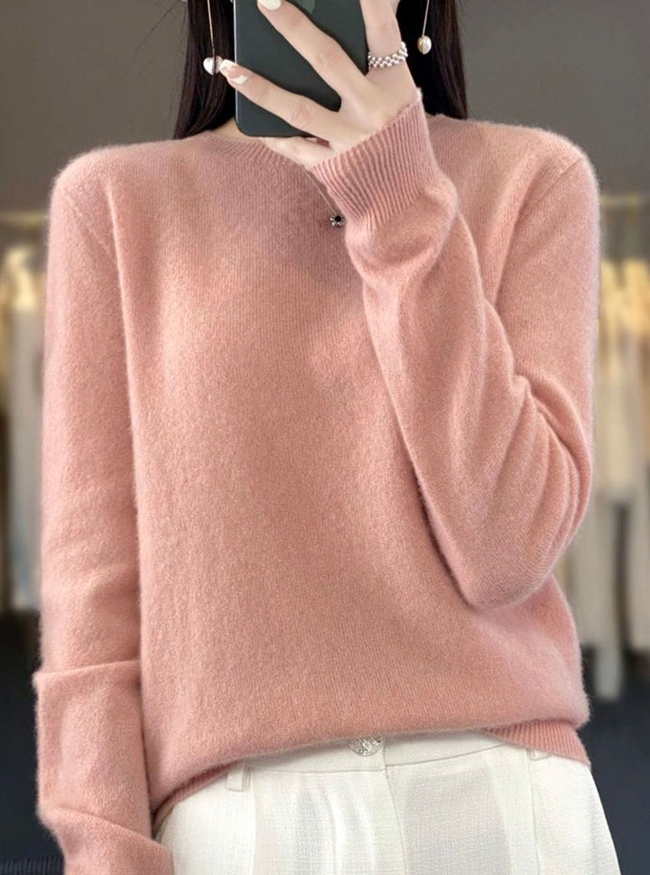 Men's Relaxed-Fit Crew-Neck Comfortable Sweater - Pink