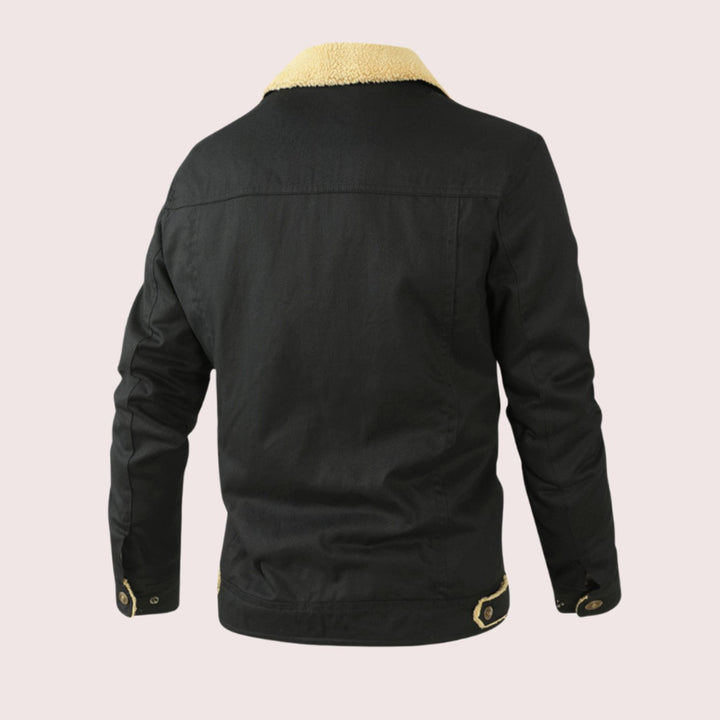 Men's Sherpa-Lined Button-Front Outdoor Casual Jacket