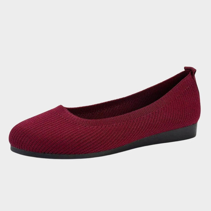 Women's Breathable Slip-On Knit Ballet Flats Orthopedic Support