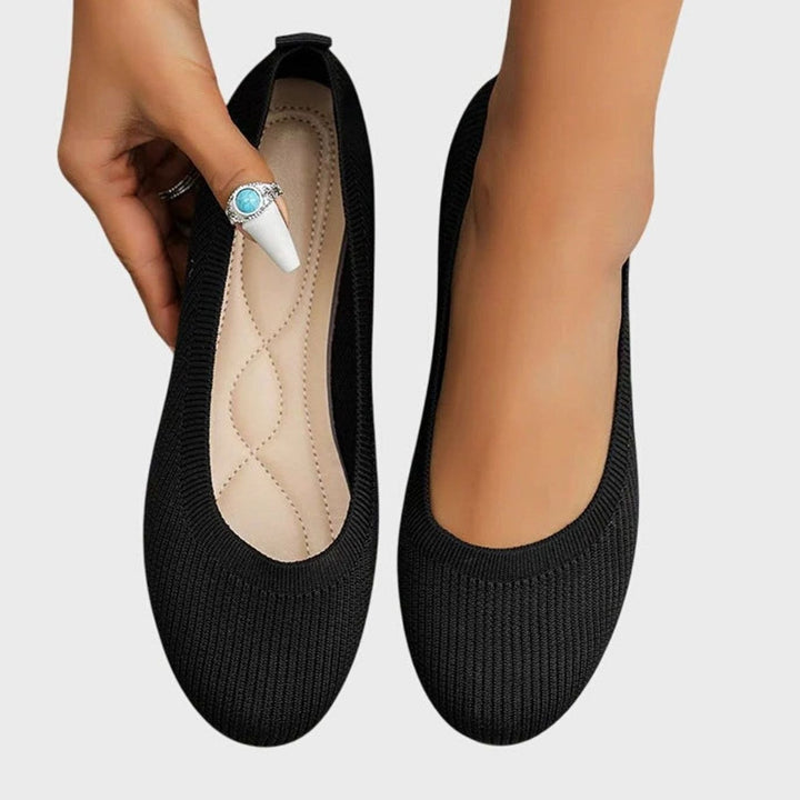Women's Breathable Slip-On Knit Ballet Flats Orthopedic Support