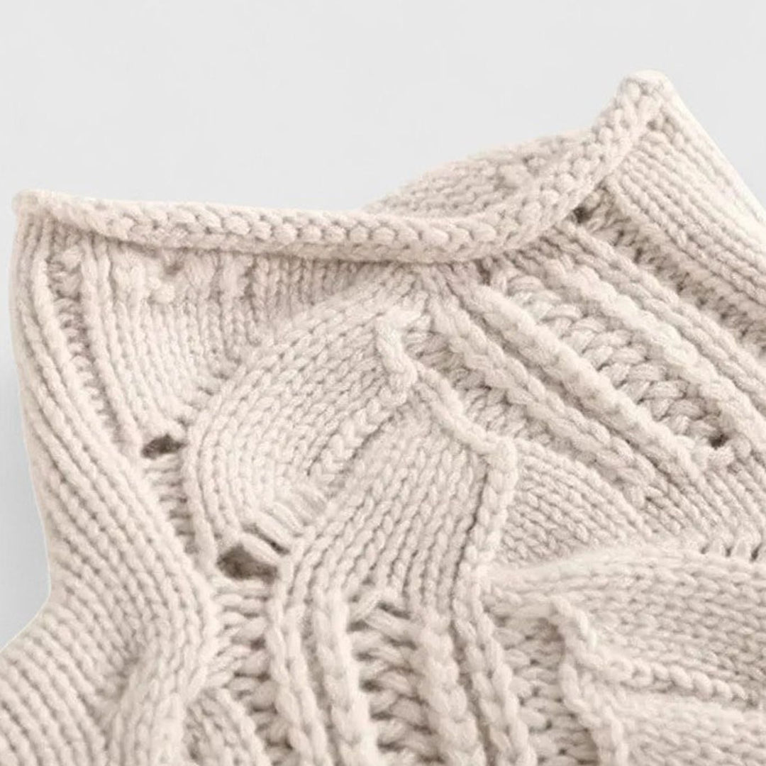 Women's Elegant Cable-Knit Turtleneck Dressy Sweater