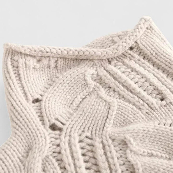 Women's Elegant Cable-Knit Turtleneck Dressy Sweater