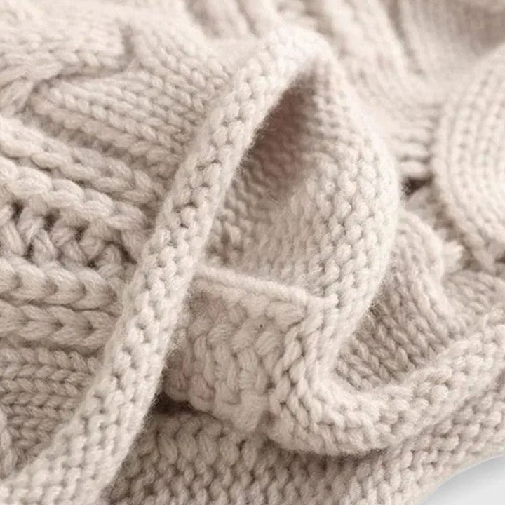 Women's Elegant Cable-Knit Turtleneck Dressy Sweater