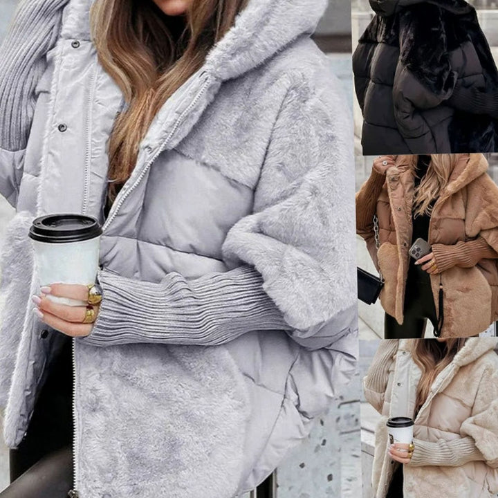 Women's Elegant Faux Fur Hooded Puffer Jacket