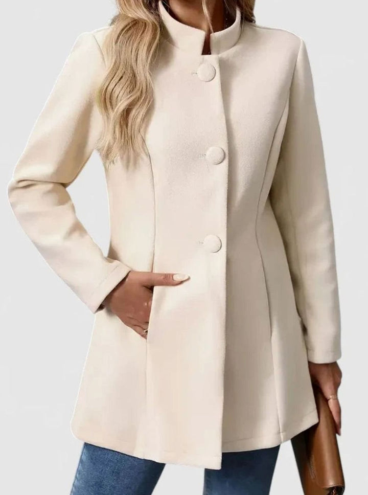 Women's Elegant Stand-Collar Waist-Shaping Formal Jacket