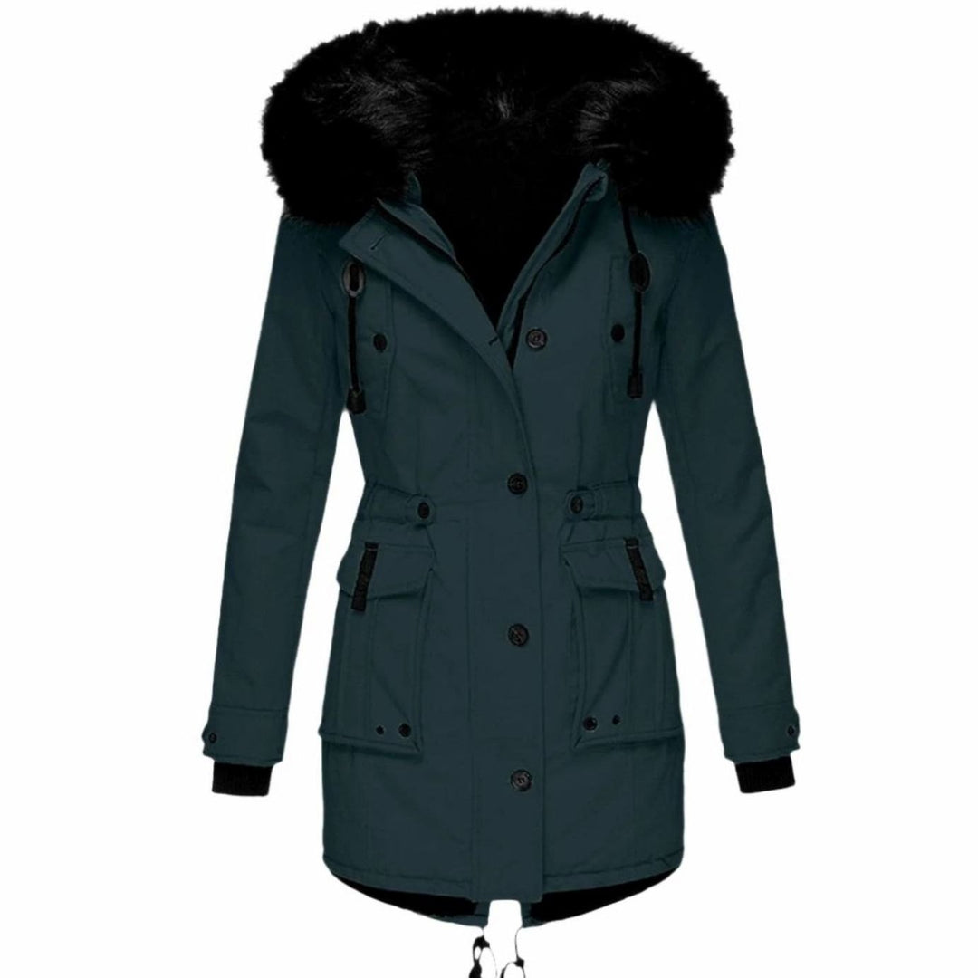 Women's Faux Fur Hooded Fitted Winter Coat