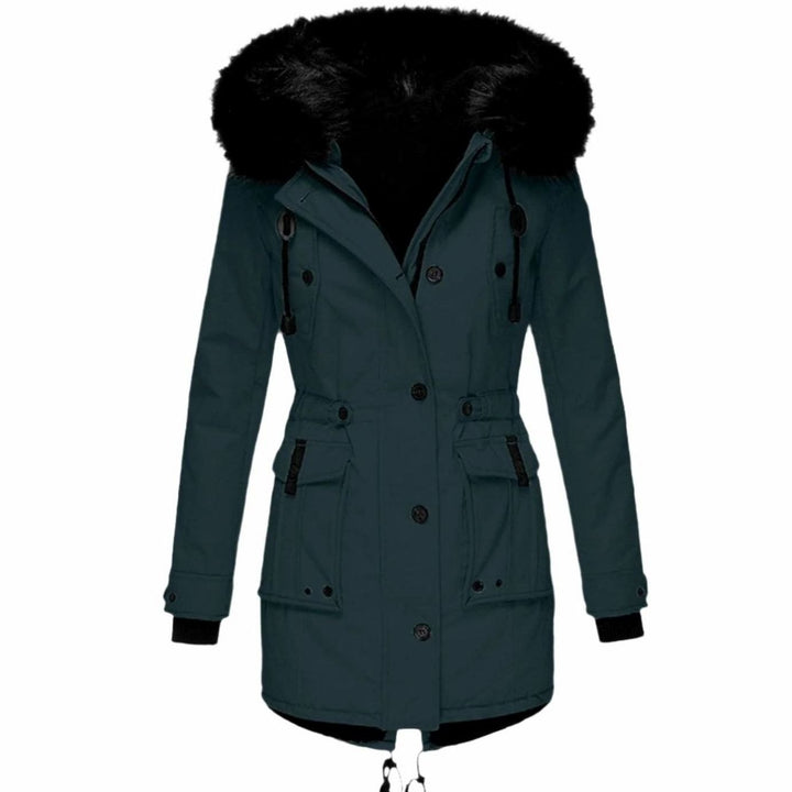 Women's Faux Fur Hooded Fitted Winter Coat