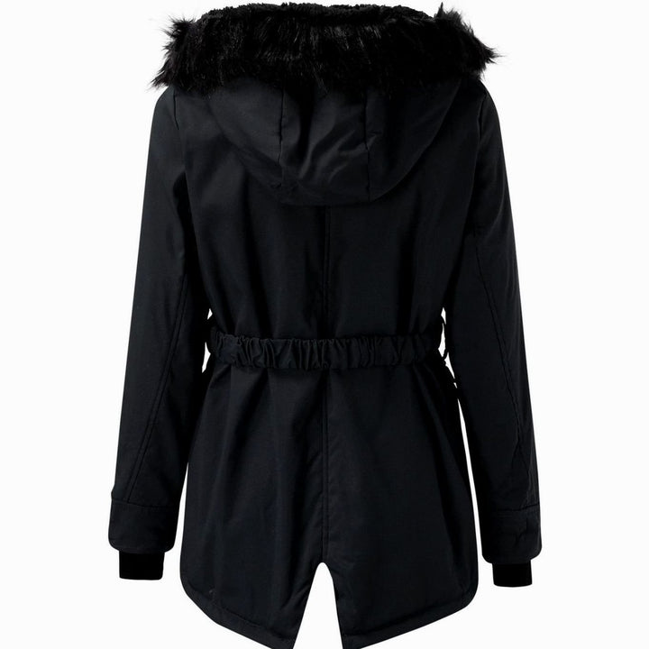 Women's Faux Fur Hooded Fitted Winter Coat