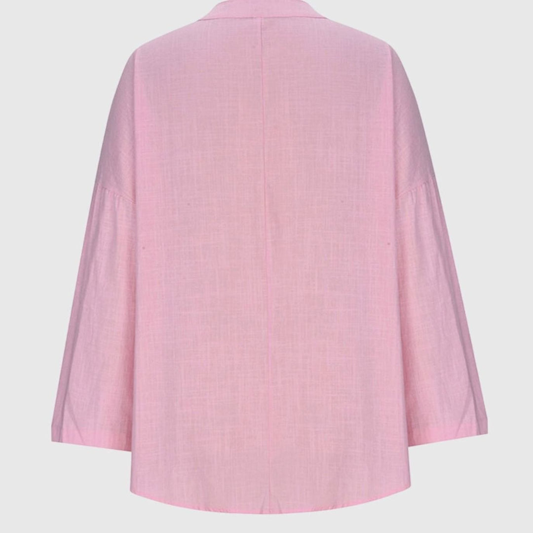 Women's Flowy V-Neck Long-Sleeve Relaxed-Fit Beach Shirt