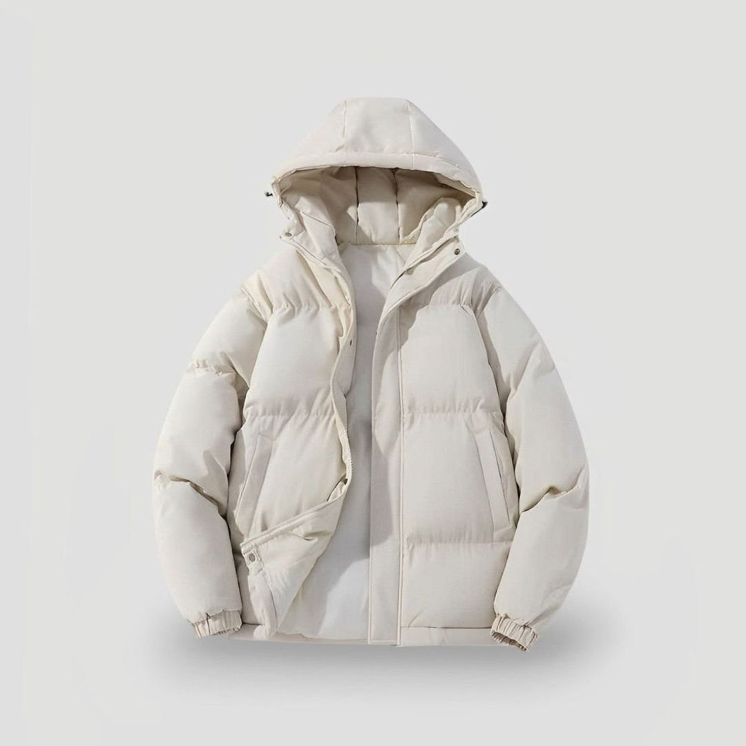 Women's Hooded Oversized Puffer Jacket Plus Size Winter Coat - White