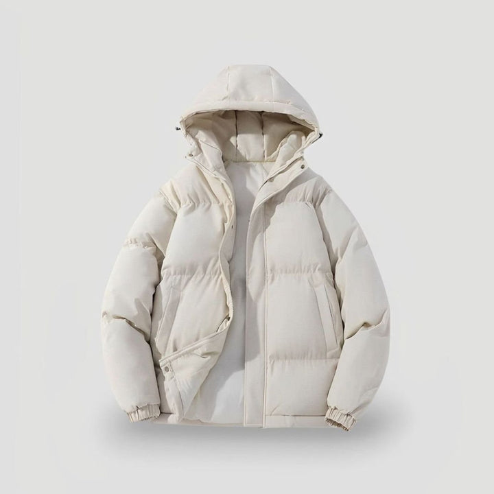 Women's Hooded Oversized Puffer Jacket Plus Size Winter Coat - White