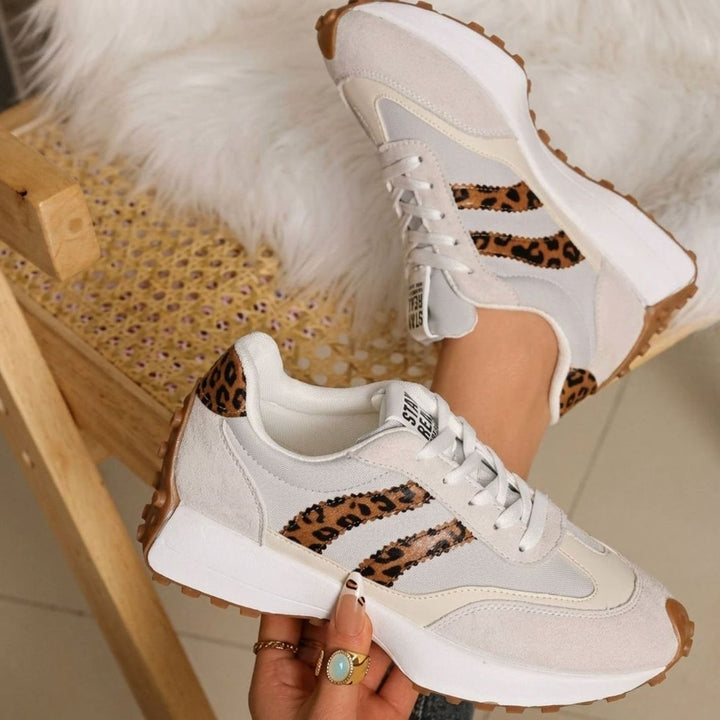 Women's Lightweight Orthopedic Sneakers Arch-Support Lace-Up Retro Trainers - Dark Brown