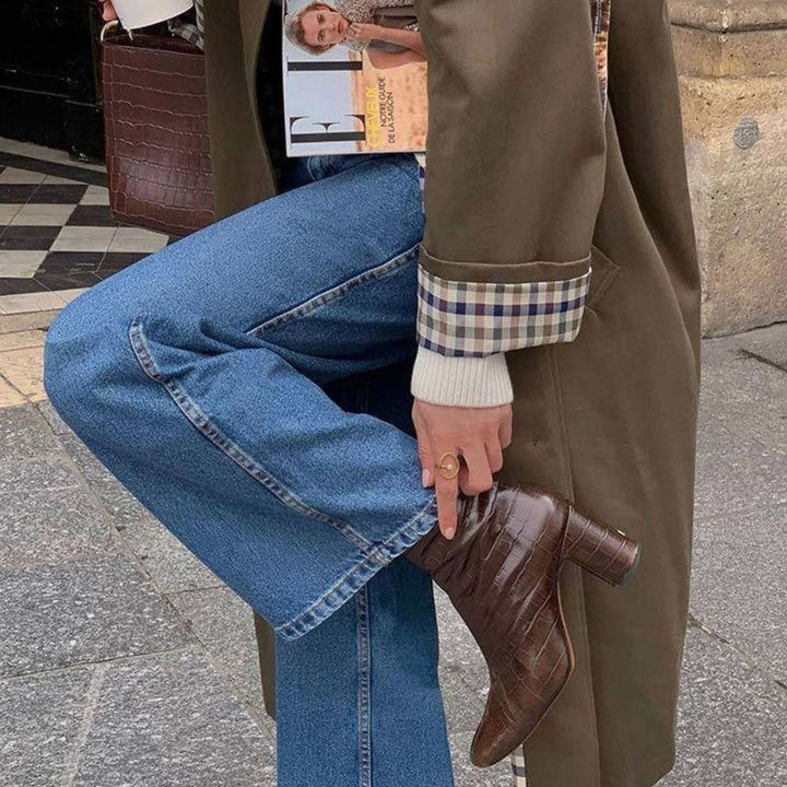 Women's Lightweight Waterproof Lapel-Collar Trench Coat