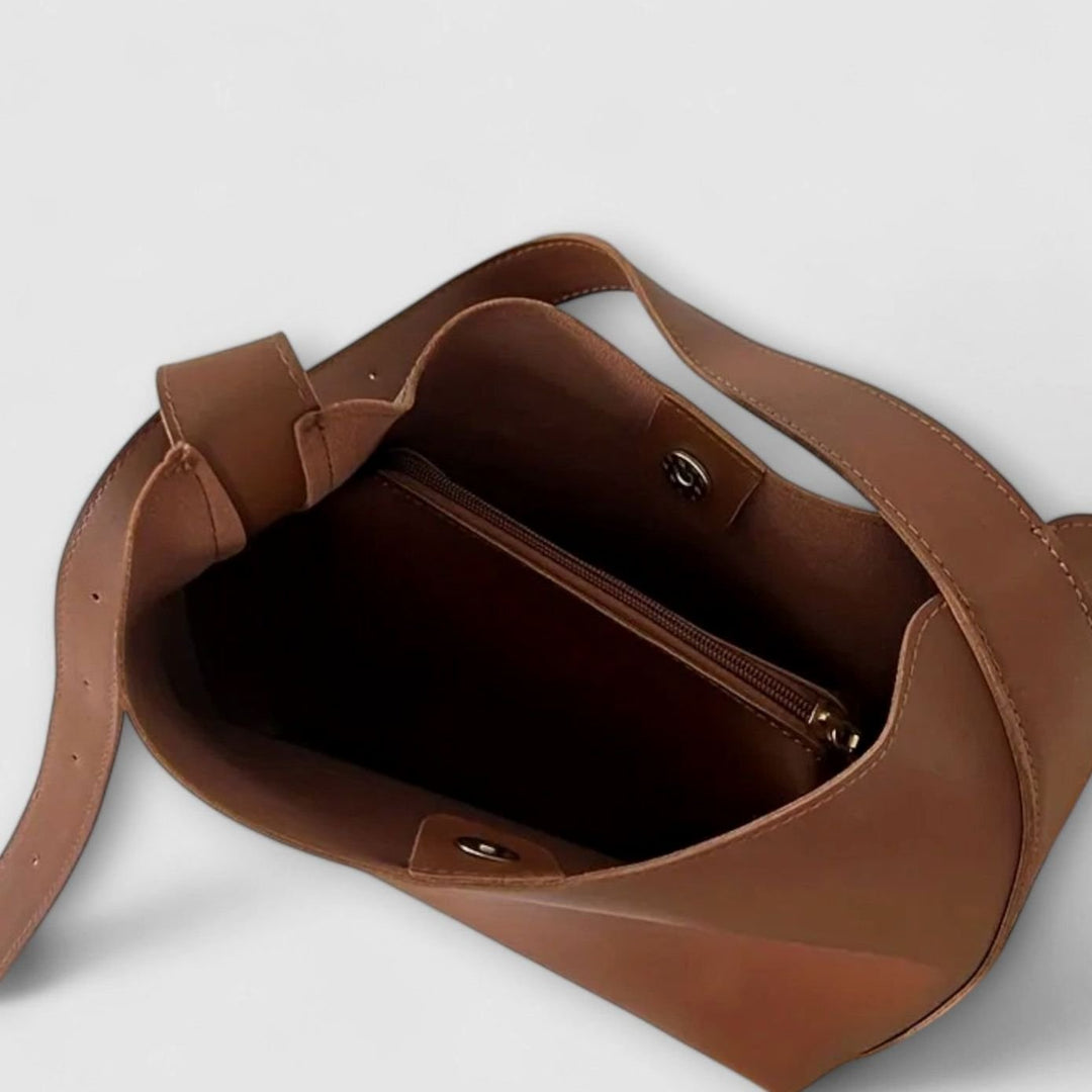 Women's Olivia Elegant Buckle-Strap Leather Shoulder Bag