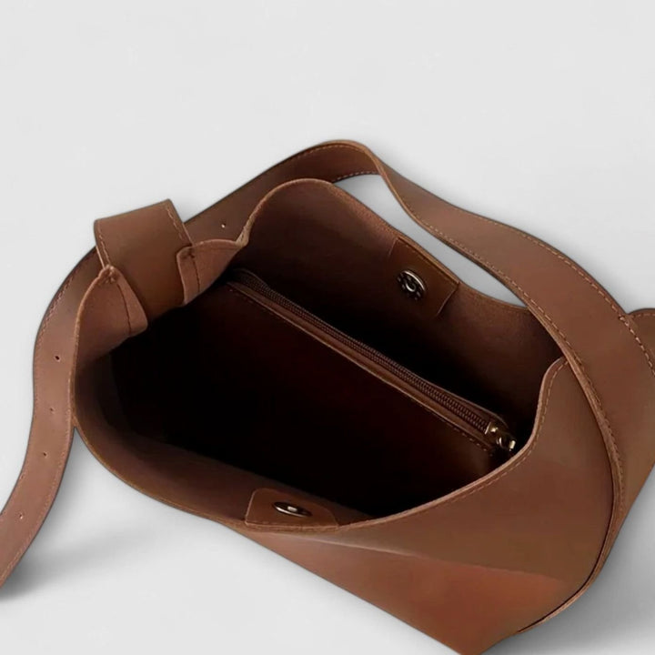 Women's Olivia Elegant Buckle-Strap Leather Shoulder Bag