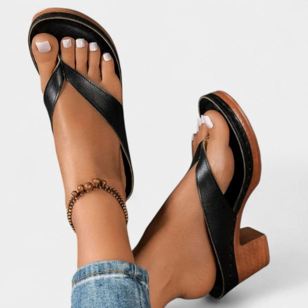 Women's Orthopedic Arch-Support Crossband Wedge Sandals