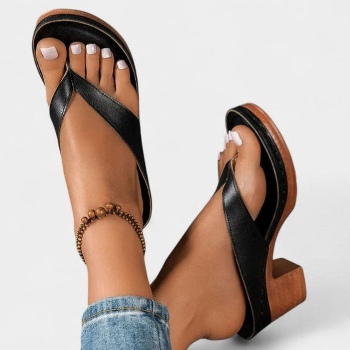 Women's Orthopedic Arch-Support Crossband Wedge Sandals