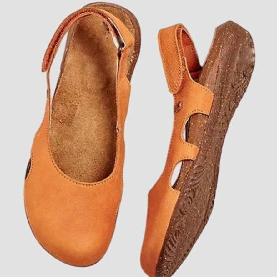 Women's Orthopedic Arch-Support Cutout Slingback Sandals - Orange